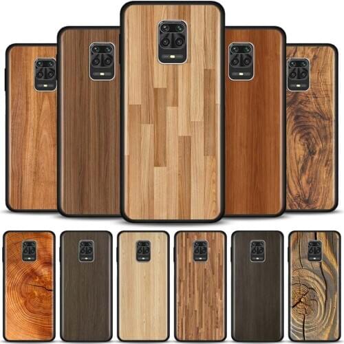 Phone Case for Redmi Note 8 8A 8T 9 9A 9C 9i 9S K20 K30 Pro 4G 6 6A 7A Soft TPU Coque Shell Cover Natural Wood
