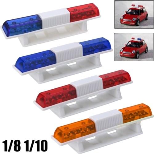 DC 4.6V-8V RC Model Car Police LED Night Flash Light 360 Degree Rotation RC Car Parts Led Police Flash Light