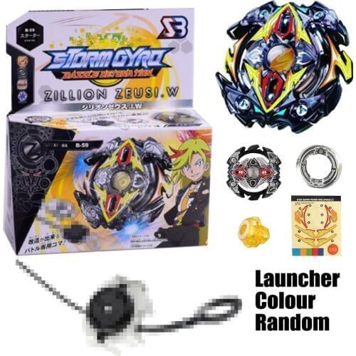 Spinning Top Burst B-59 Starter Zillion Zeus.I.W w/ Launcher Toy Kids Toy Top
