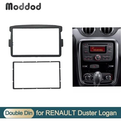Double Din Fascia for RENAULT Duster Symbol Captur DACIA Duster Trafic Stereo Dash Kit Fitting Installation Stereo Panel Frame