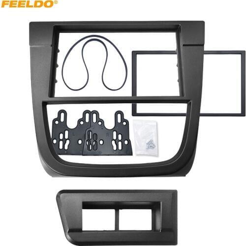 FEELDO Car 2DIN Radio Fascia Frame For VOLKSWAGEN Gol G5/Voyage/Saveiro Stereo Dash Panel Plate Frame Installation Mount Kit