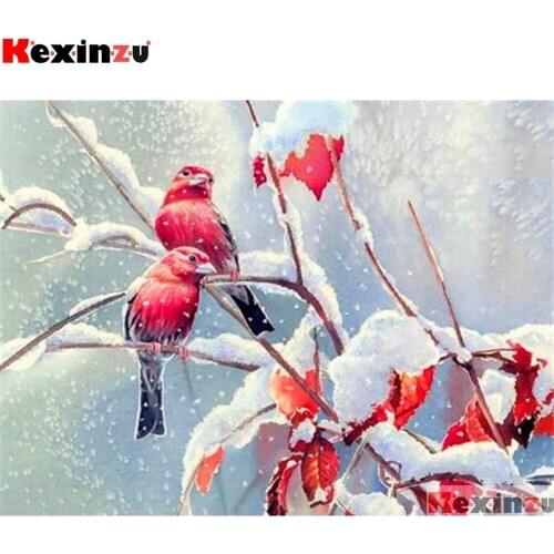 Full Square/Round 5d Diamond Painting-Red Bird-3d Embroidery Cross Stitch Mosaic Full Picture Of Rhinestone Decor Y1115