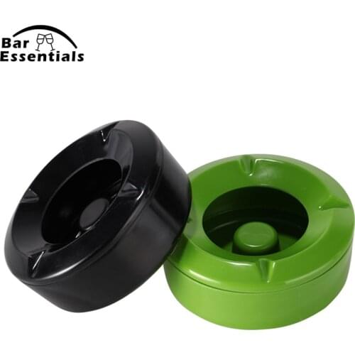 Round Push Down Ashtray Spinning Cigarette Ashtray for Home Office Bar and Restaurant Smoke Ash Tray Holder Indoor Outdoor