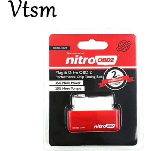 Hot selling NitroOBD2 Chip Tuning Box Nitro OBD2 Performance Plug and Drive OBD2 Chip Tuning Works good