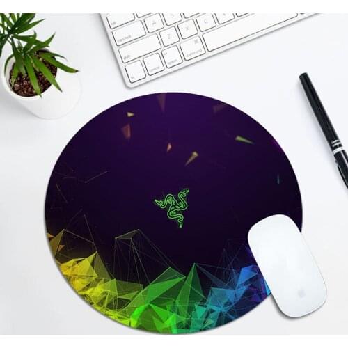 Small Circular Mousepad With Peripherals Logo of Razer Anime Mouse Pad Kawaii Accessories PC Gamer Cabinet Big Mousepepad