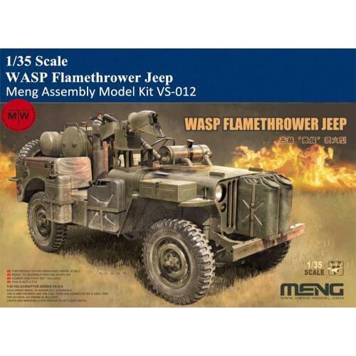 Meng VS-012 1/35 Scale WASP Flamethrower Jeep Military Plastic Assembly Model Kits