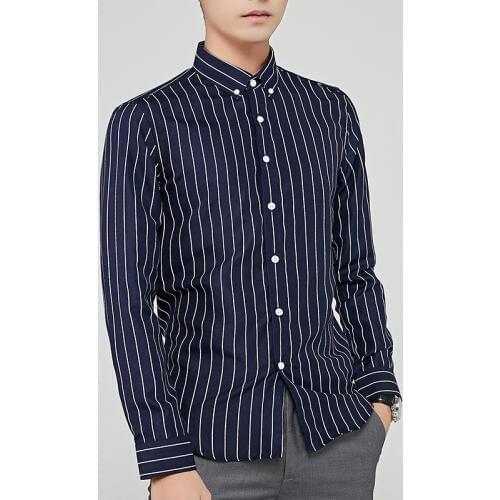 MRMT 2021 Brand New Mens Shirt Striped Leisure Long-Sleeved Shirt for male Tops Shirt