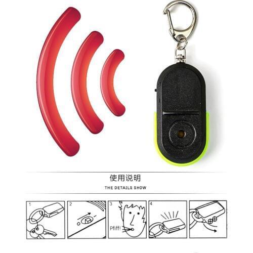 NEW Anti-lost Whistle Key Finder Flashing Beeping Remote Kids Key Bag Wallet Locators Child Alarm Reminder with Whistle