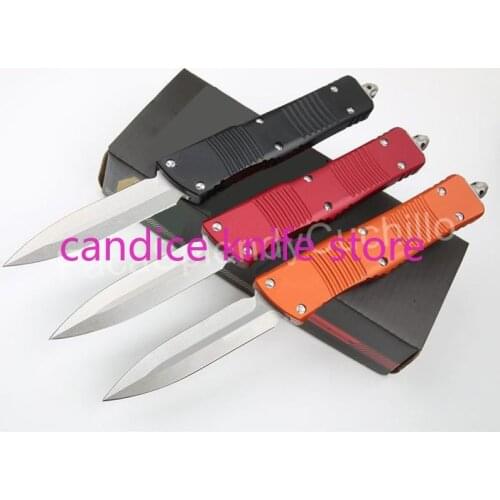 Full Size Tactical Dinosaur Double Edge D2 Blade T6-6061 Handle Dual Action Tactical Pocket Hunting Fishing EDC Survival Tool