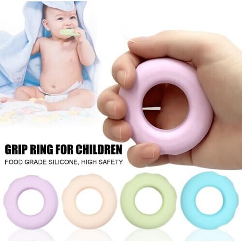 Portable Silicone Children Grip Device Washable Donuts Finger Flexibility Training Gripping Ring Baby Hand Grip Ring