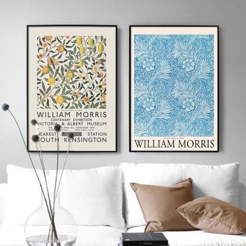 William Morris Museum Exhibition Poster Canvas Painting Gallery Wall Art Print Vintage Pictures for Living Room Home Decoration