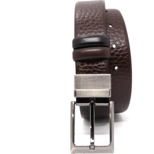 Genuine Soft Leather Handmade Double Sided Man Belt High Quality Calfskin Pants Metal Buckle Casual Gift For Valentines Day