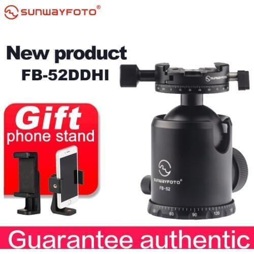 SUNWAYFOTO FB-52DDHi Tripod Ball Head with free quick release plate for DSLR Camera Ballhead Panoramic Tripod Head
