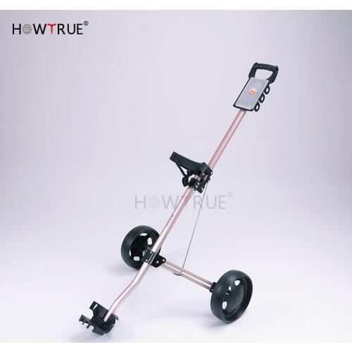 Aluminum Golf Push Cart 2 Wheel Golf Trolley Super Lightweight and Easy to Foldable for All Bags & Golf Sets