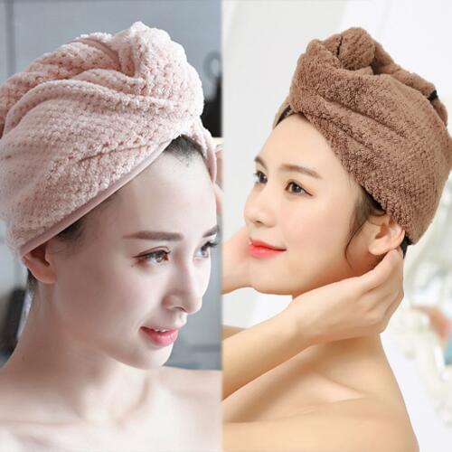 Turban Microfiber Twist Quick Dry Bathing Hair Towel Bath Spa Shower Head Absorbent Caps HatsShower Cap Hair Wrap Towel