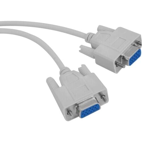 VGA 15 Pin Male to 2 Female Y Splitter Video Cable SVGA Monitor Adapter Extension Converter Lead for PC TV Projectors