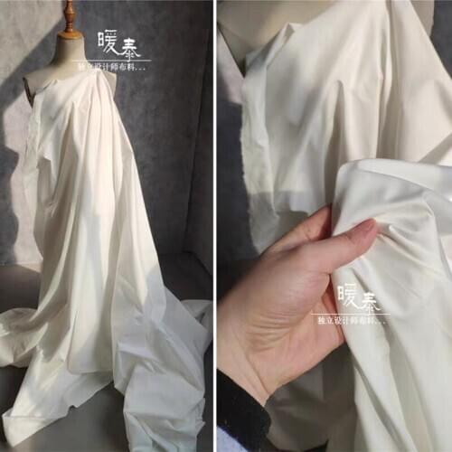 High-end Pure Cotton Fabric White DIY Shirt Trousers Jacket Coat Patchwork doll clothes Designer Fabric 50x145cm