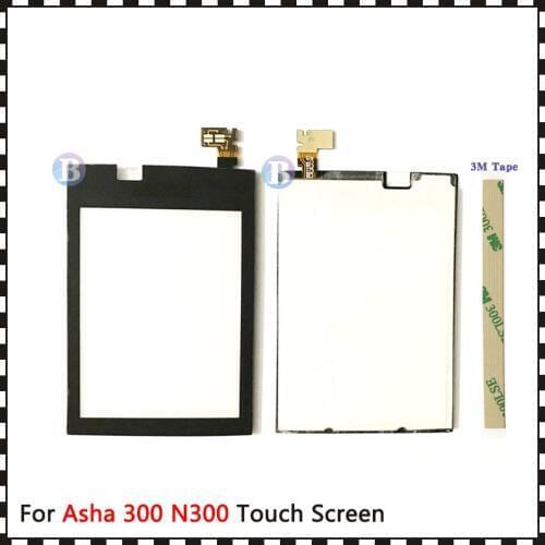 High Quality 2.4" For Nokia Asha 300 N300 Touch Screen Digitizer Sensor Outer Front Glass Lens Panel Black