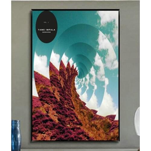W387 Silk Fabric Poster Wall Art Decor Tame Impala Psychedelic Rock Music Band Fashion Decoration Bright Christmas Gift