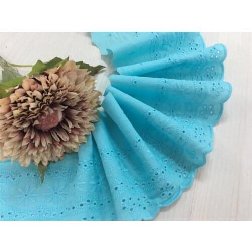 10Meters Cotton Lace Trim Patchwork Material Polyester Embroidery Lace Ribbon for DIY Garment Sewing Accessories 12cm Wide