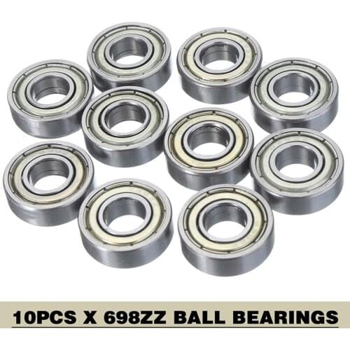 10pcs New Miniature 698ZZ Ball Bearings 8*19*6mm Carbon Steel Sealed Deep Groove Radial Ball Bearings For Electric Motors