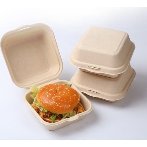 20/50pcs Disposable Eco-Friendly Bento Box Meal Storage Food Prep Lunch Box Fruit Salad Hamburger Cake Packaging Box Writable