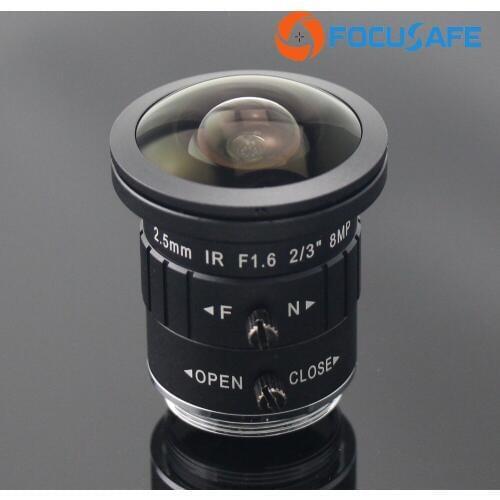 Focusafe 8Megapixel CS Mount Fisheye Lens with 2/3" format 185 degree