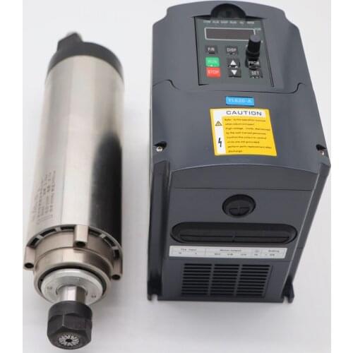 80mm 2.2KW air-cooled spindle motor ER20 24000 rpm 2.2KW frequency inverter