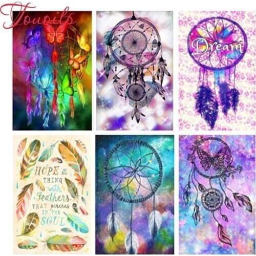 NEW Full Square Diy Diamond Embroidery Painting Dream catcher of Cross Stitch Resin Diamond Painting feathers home decor