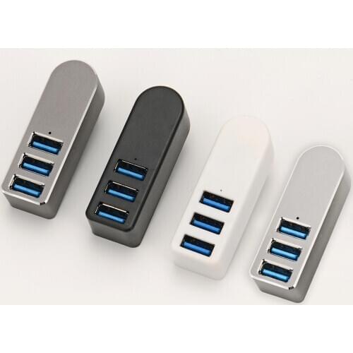 Aluminum Alloy Rotatable Rotating 4 Ports USB3.0 Hub Extension High Speed Splitter For PC Laptop USB devices