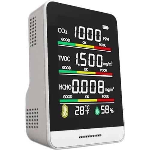 CO2 Detector meter monitor Air Quality Monitor CO2 Temperature Humidity Multipurpose Detect ToolS Portable Testing Instrumen
