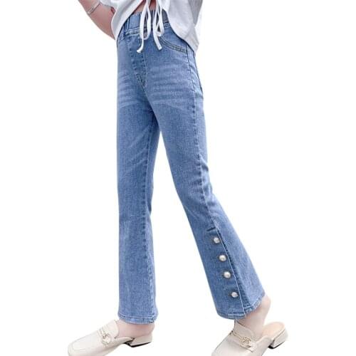 Girls Jeans Soldi Color Kids Jeans For Girls Spring Autumn Kids Jeans Teenage Childrens Clothing 6 8 10 12 14