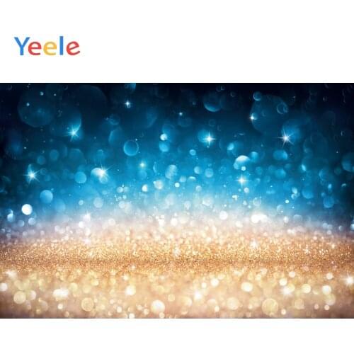 Christmas Blue Golden Light Bokeh Polka Dots Glitter Baby Backdrop Background Photography Backdrops Vinyl Photophone Photozone