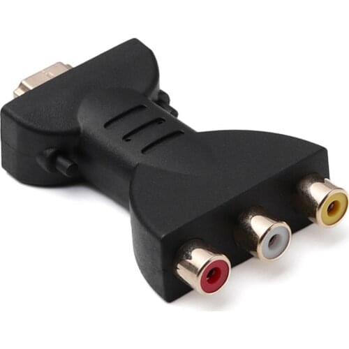 HDMI-compatible Male to 3 RCA Female Composite AV Audio Video Adapter Converter for TV