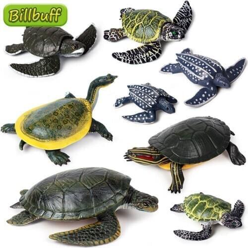 Simulation Ocean Animal Sea Turtle Series Model Action Figures Collection Miniature Cognition Educational Toys for children Gift