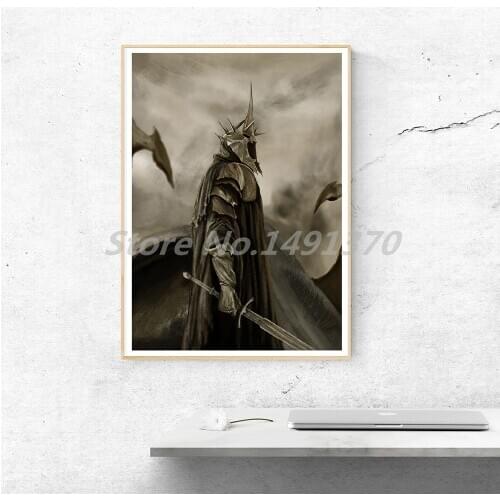 Retro Style Canvas Painting King Of Angmar Picture Prints For Living Room Wall Art Home Decoration Artwork