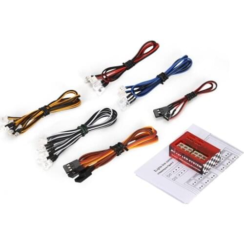 AX-003 LED Lamp Light Kit for 1/10 1/8 RC Car HSP Traxxas TAMIYA CC01 Axial SCX10 D90 RC Car Light Multi-function Traxxas Light