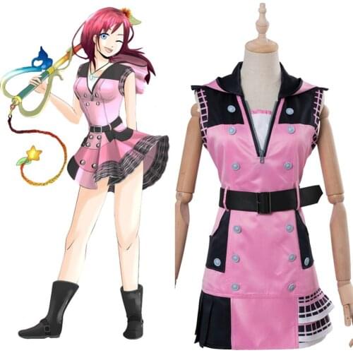 Kingdom Hearts III Cosplay Kairi Cosplay Costume Uniform Suit Adult Women Girls Dress Halloween Carnival Dress Costume