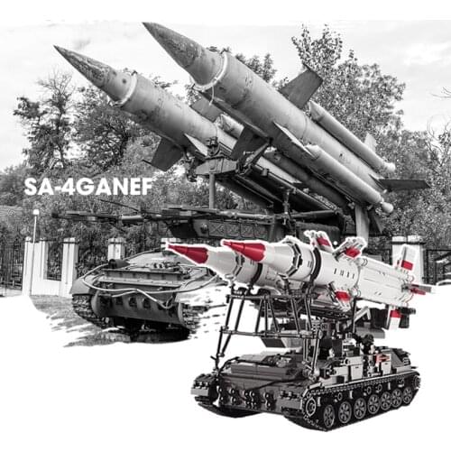MKTOYS WW2 Military MOC Bricks SA-4 Ganef Cruise Missile Armored Tank Toys for Boys Batisbricks Army Soldier Building Blocks
