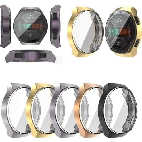 TPU Soft Edge Glass Screen Protector Case Shell Frame For Huawei GT 2e/GT2 E Sport Watch GT2e Protective Bumper Cover Accessory