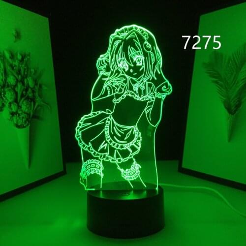 Manga High School DxD Koneko Toujou LED Night Light for Birthday Gift Bedroom Decor Nightlight Anime 3D Lamp Koneko Toujou