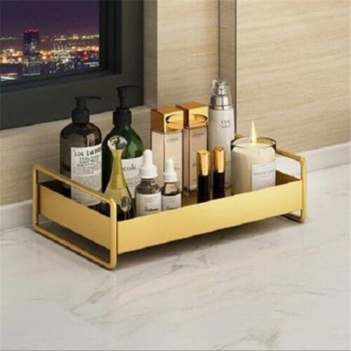 Kitchen Bathroom Jewelry Storage Makeup Organizer Display Shelf Double layer Multi Function Room Rack