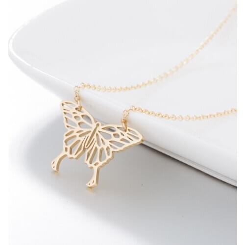 Zciti Stainless steel butterfly necklace necklace new butterfly pendant necklace womens necklaces dad gift wholesale necklaces