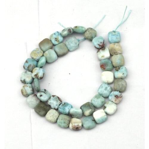 Rectangle shape larimar/Copper Pectolite beads spacer stone beads DIY loose beads for jewelry making strand 15" wholesale