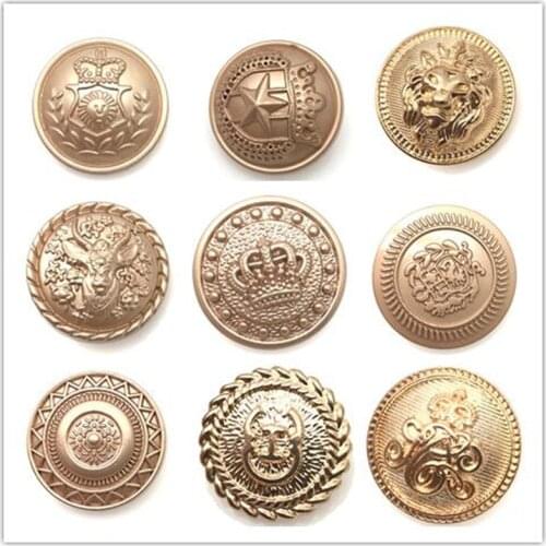 Metal Shank Buttons Mosaic for Clothing Crafts Coats Dress Skirt Sweater Sewing DIY Accessories Fashion 20pcs