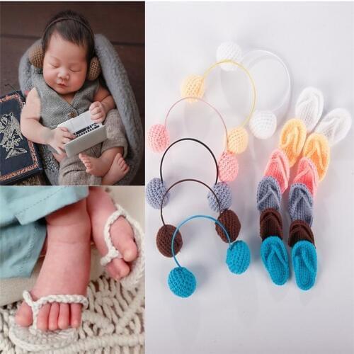 Newborn Photography Props photo props Baby Crochet Knitted Shoes Baby Accessories