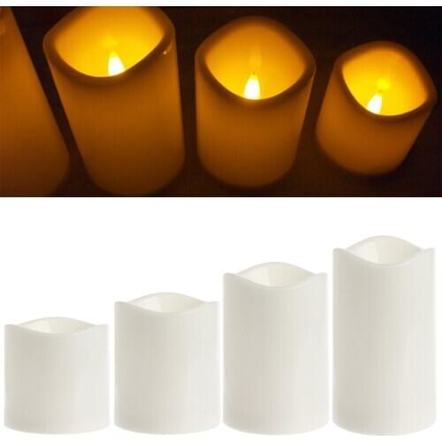 Romantic Flameless LED Electronic Candles Light Wedding Scented Wax Home Decor