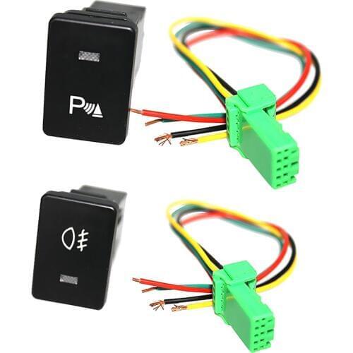 Parking Light & Fog Light On-Off Push Switch White LED For Toyota Sequoia Highlander 2008-ON