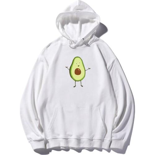 Hoodies Casual Avocado Printed Loose Drawstring Sweatshirts Long Sleeve Hoody Loona Kpop Autumn Unisex Pullover Oversized Jumper