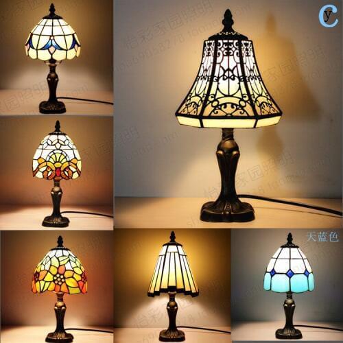 Tiffany Turkish Mosaic Lamps E27 Base Handmade Glass Lampsahde Bedroom Bedside Vintage Table Lamp Light Fixtures